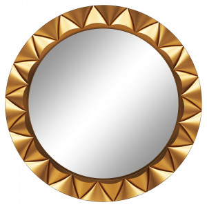 Круглое настенное зеркало в раме «Эрленд» Золото